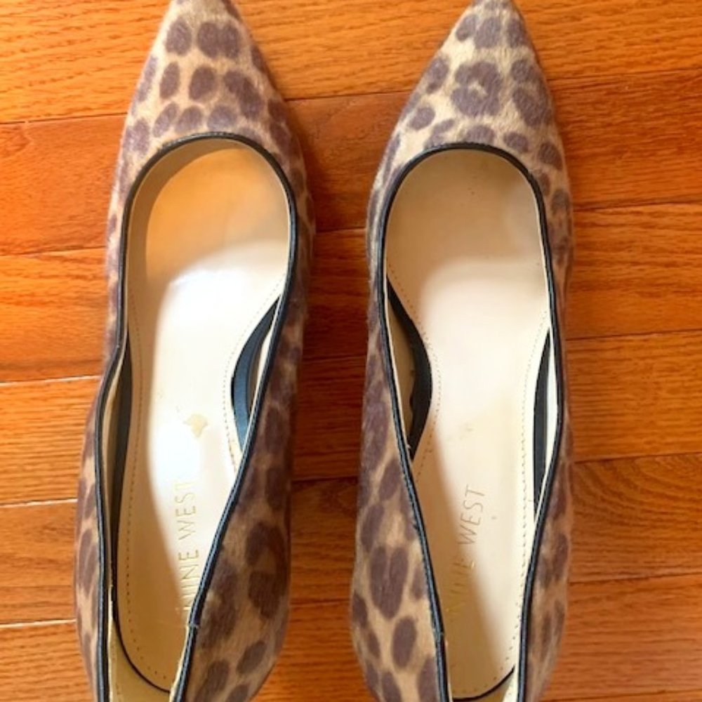 Nine West Leopard Block Heels